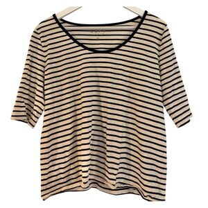 Loft Vintage soft striped crewneck top size large